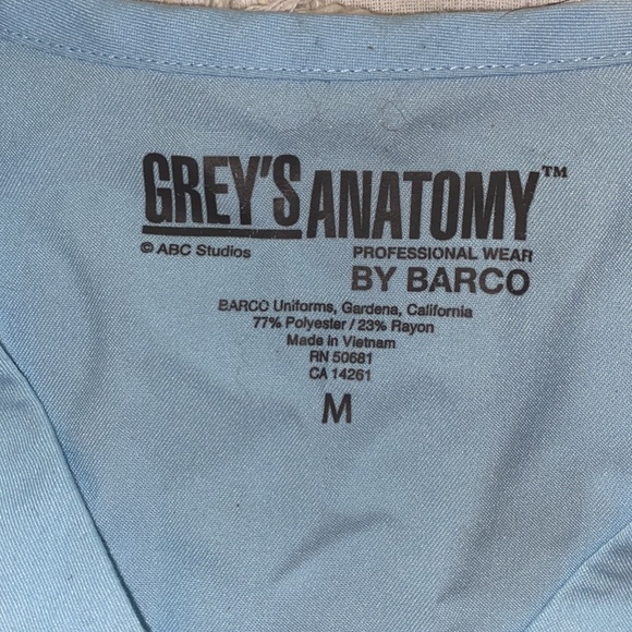 Grey's Anatomy Tops Greys Anatomy Light Blue Scrub Top Poshmark